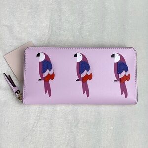 NWT Kate Spade "Flock Party" Parrot Continental Wallet